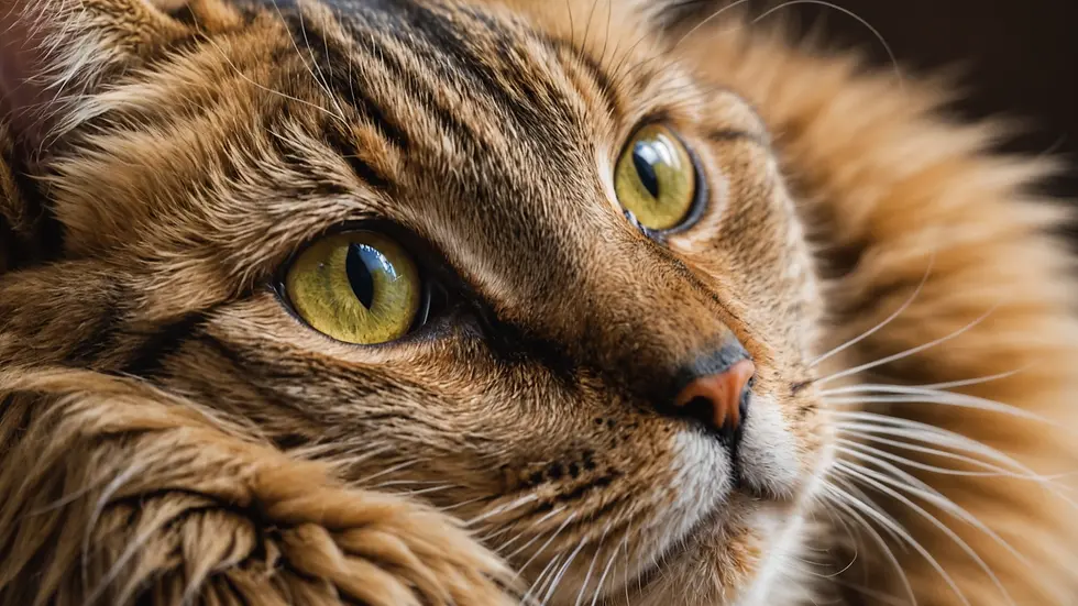 Close-up of a cat's fur showing signs of flea infestation