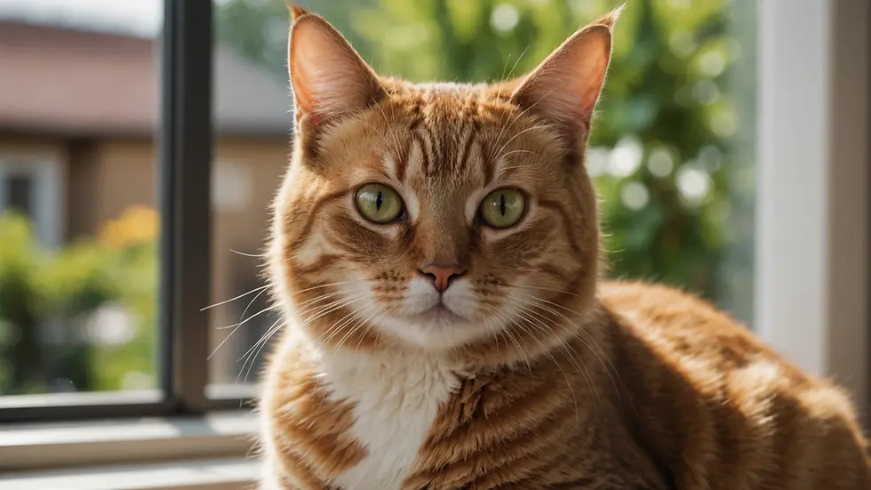 Close-up of a cat sitting vigilantly by a window
