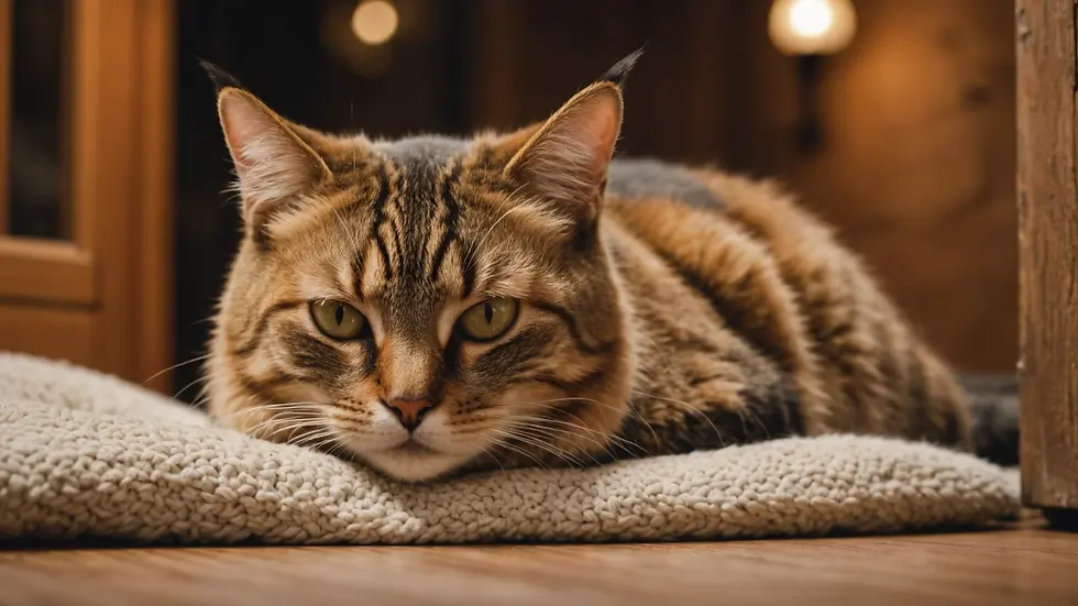 Close-up view of a cat peacefully sleeping in a cozy nook