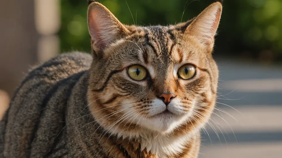 Close-up view of a meowing cat