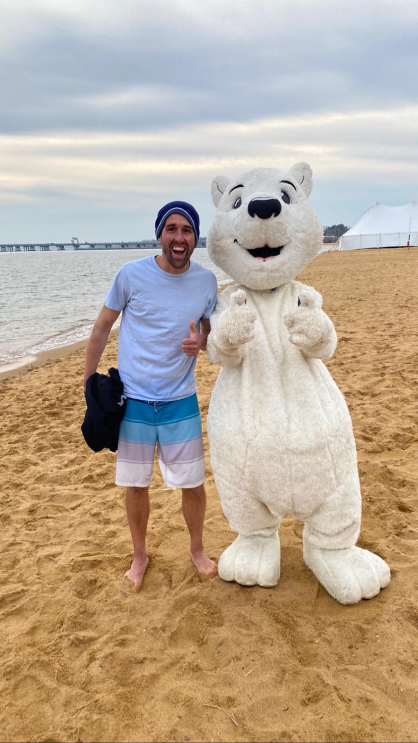 Dylan Roche polar bear sandy point state park super plunge chesapeake bay