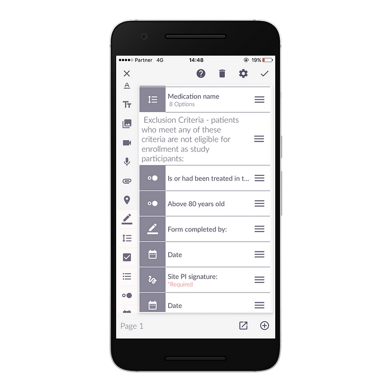 Setting a document template in Briefery
