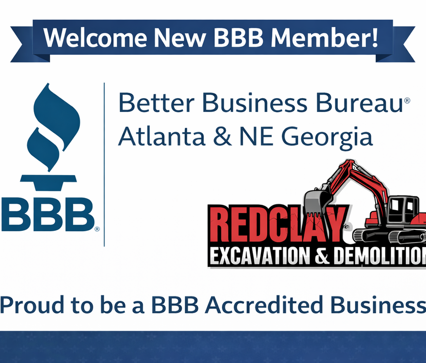 RedClay Excavation & Demolition Proudly Joined The Better Business Bureau Of Atlanta & NE Georgia