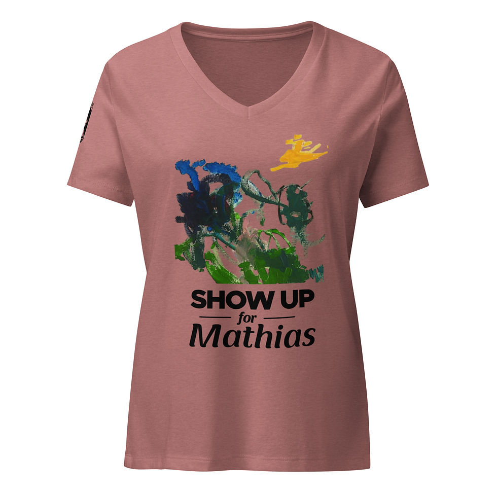 Thumbnail: Show Up for Mathias Women’s relaxed v-neck t-shirt