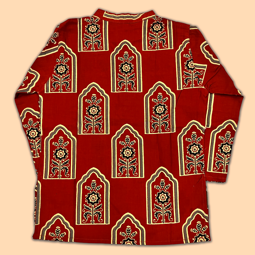 Thumbnail: 2 Piece Red Kurta Pyjama Boy Set