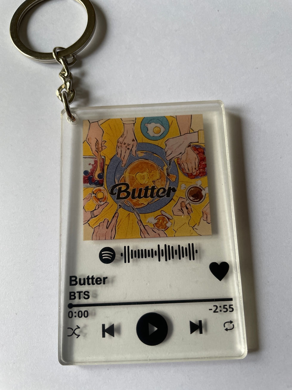 Miniature : BTS SONG Spotify Keyrings  -  DYNAMITE, BUTTER, PTD, FAKE LOVE