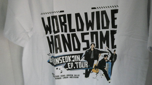 BTS WORLDWIDE HANDSOME RUN SEOKJIN EP TOUR WHITE T-SHIRT | HPOPSHOP
