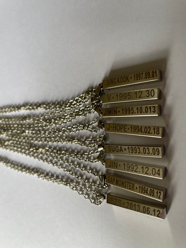 BTS Stainless Steel Pendant Bar Chain HPOPSHOP