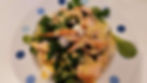 Bild 10: Herbstsalat mit Feldsalat, Champignons, Birne, Feta und Stremellachs mit selbstgemachten Frechdressing