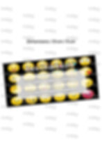 3 Invitations Festivité Emojis Anniversaire Couleurs 19 x 9 cm