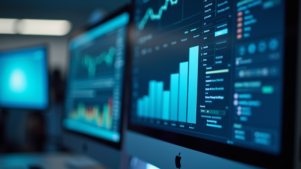Close-up view of a cloud infrastructure dashboard on a computer screen