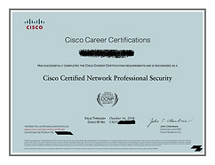 CISCO CCNP Certificate