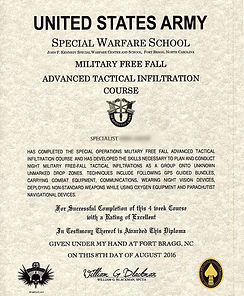 HALO/HAHO Military Free Fall certification