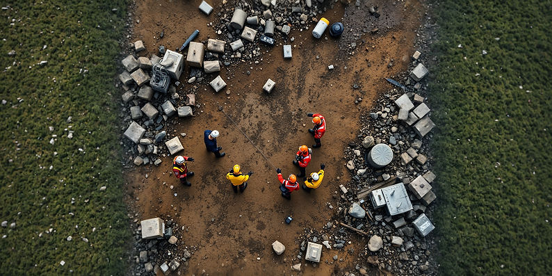 ahigh up aerial view of search & rescue workers on the ground.jpg