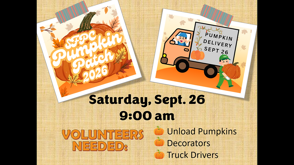 Pumpkin Delivery for SFPC Pumpkin Patch