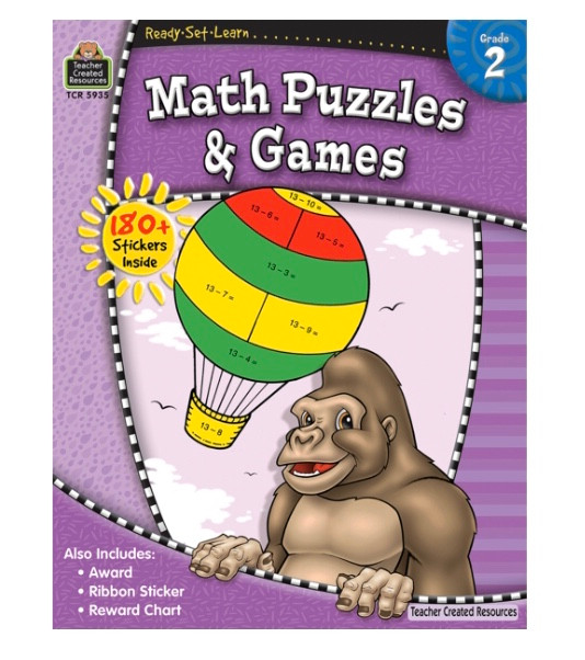 Math Games and Puzzles, Grade 2