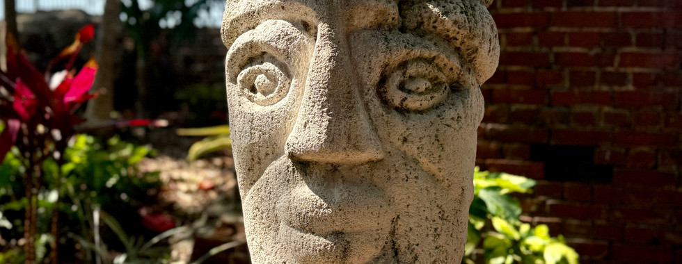 Outdoor sculpture at the Key West Garden Club's gardens at West Martello Tower