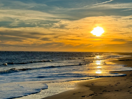 Sunset over the Atlantic Ocean at Wild Dunes Resort in Isle of Palms, S.C.