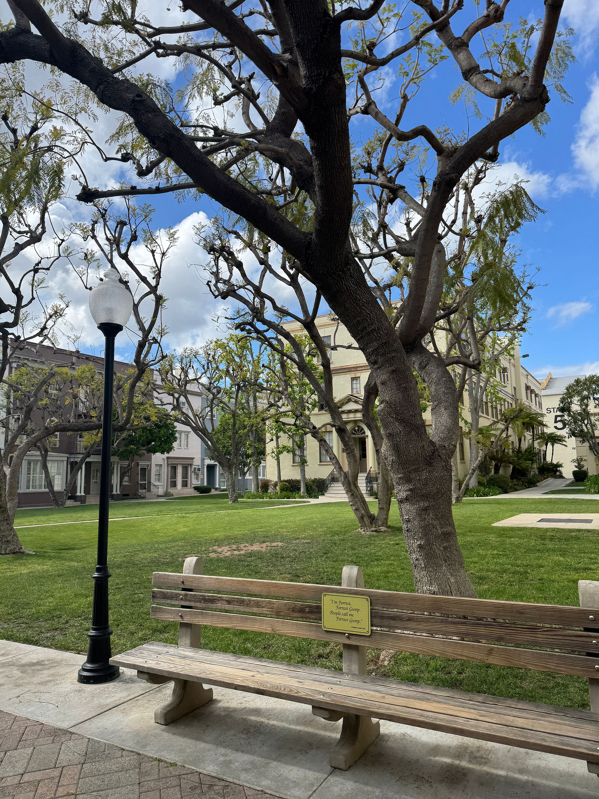 Forrest Gump bench on Paramount Studio lot in Hollywood