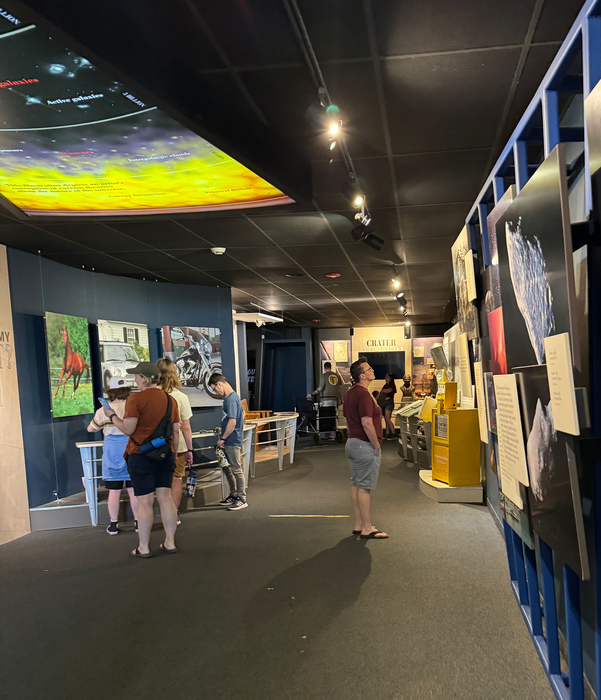 Educational exhibits at Meteor Crater and Barringer Space Center in Arizona