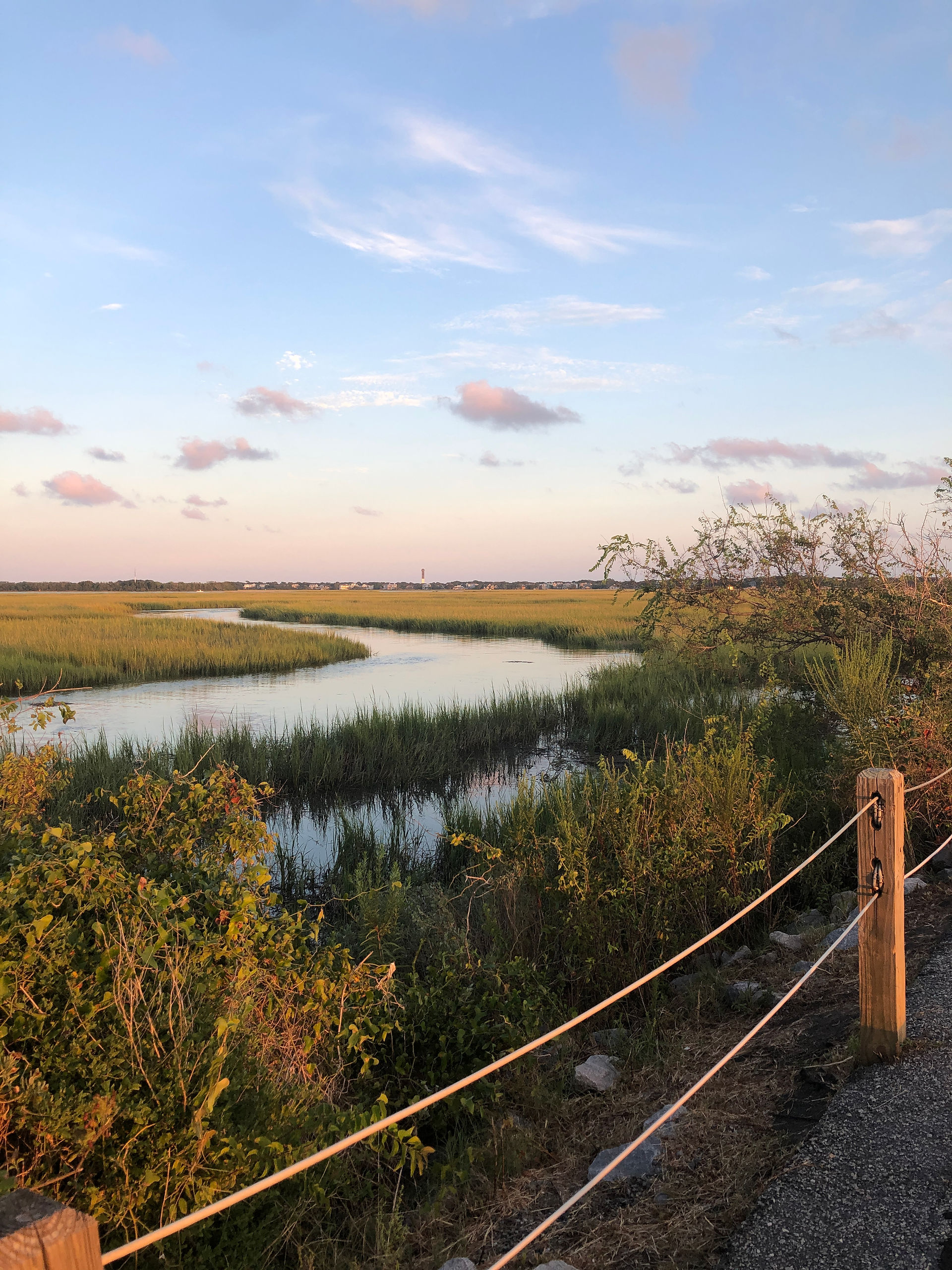 Views at sunset from Pitt Street Park, Mt. Pleasant, S.C.