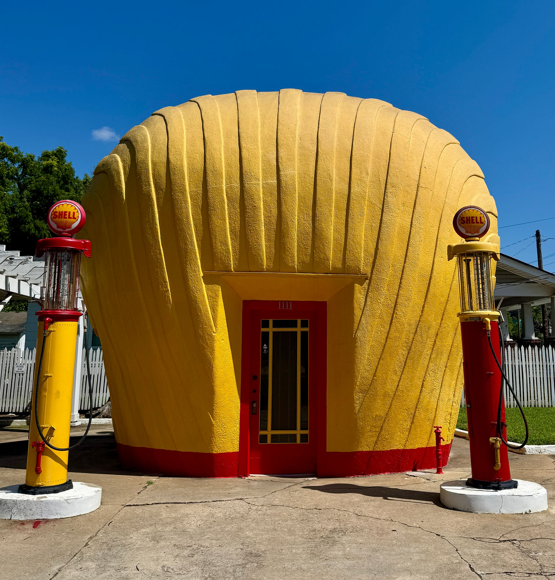 Historic shell-shaped gas station in Winston-Salem, NC