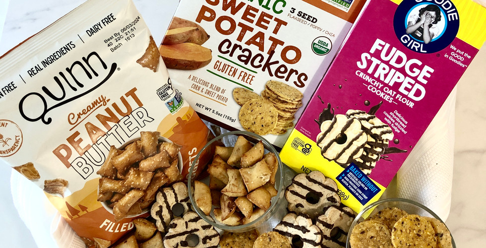 Gluten-free snacks and cookies by Quinn, RW Garcia and Goodie Girl