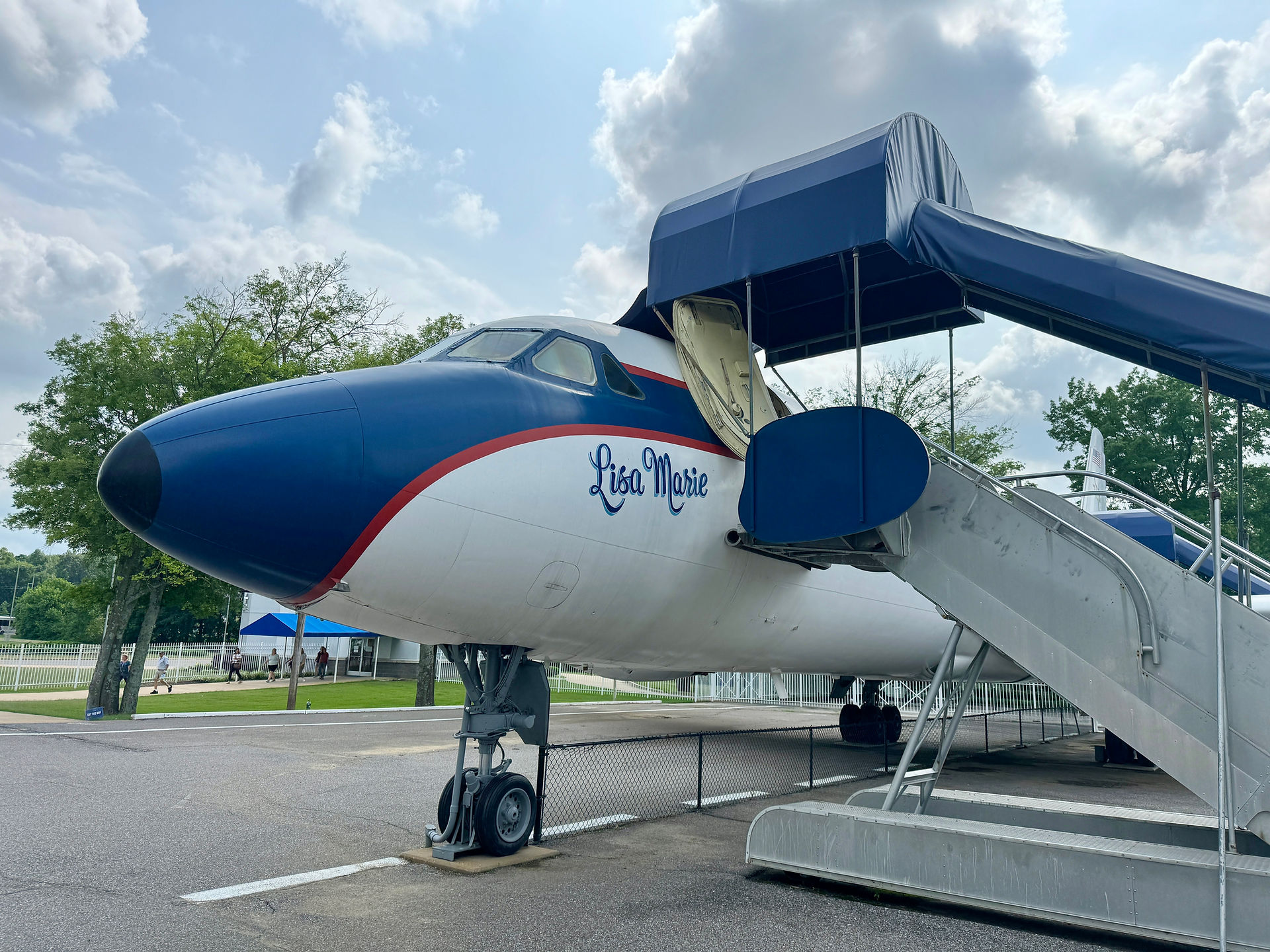 The Lisa Marie, one of Elvis' jets on display at the Graceland Entertainment Complex in Memphis, TN