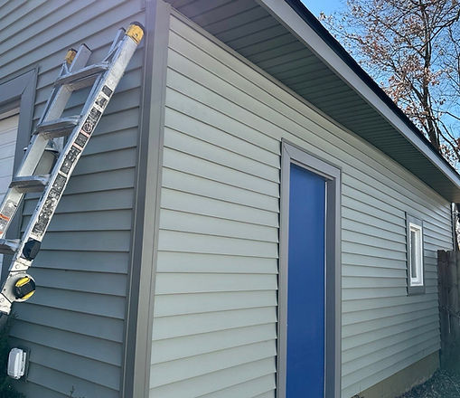a vinyl siding project