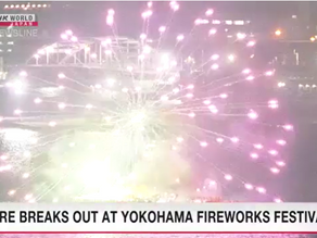 Fire Breaks Out at Yokohama Fireworks Display