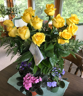 Yellow Roses & Violets
