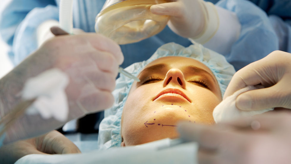 Hyper-realistic silicone simulation models being used in an advanced operating room, with surgeons honing their skills using silicone model.