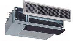 Specialna izvedba ventilatorskega konvektorja Actionclima z zajemom in izpihom zraka frontalno