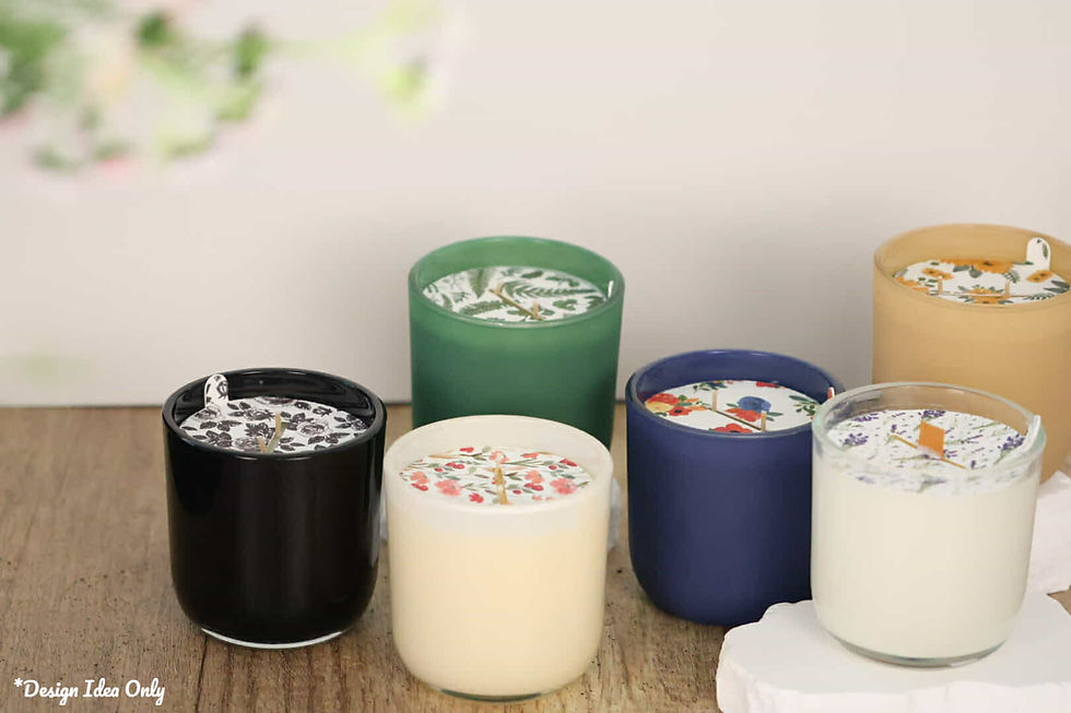 Thumbnail: Plantable Seed Paper Petal White - Custom Printed Candle Dust Covers - Set of 12
