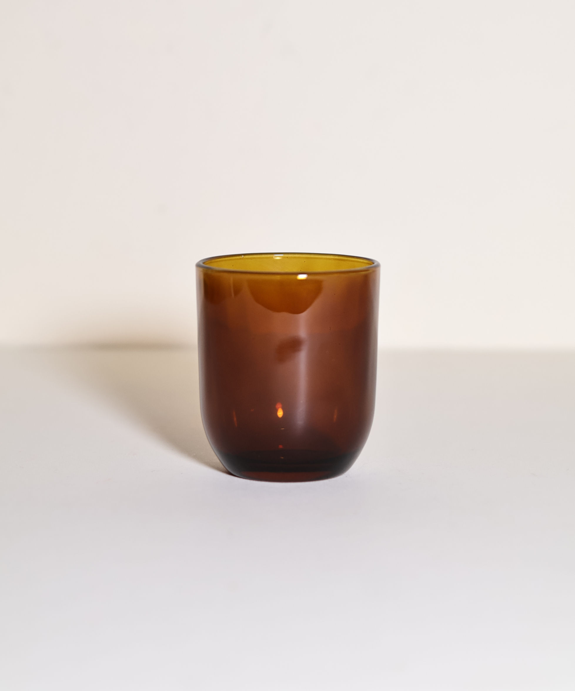 Translucent Amber Minifina 7oz Candle Vessel