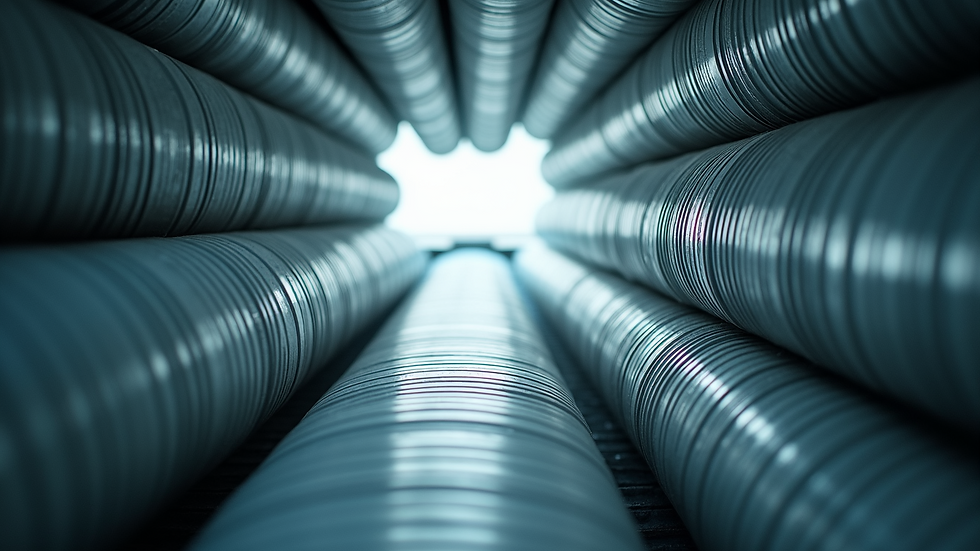 High angle view of air ventilation ducts