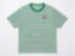 Hide&Seek Oversized T-Shirt -Siamese Cat in Green Stripe Pocket