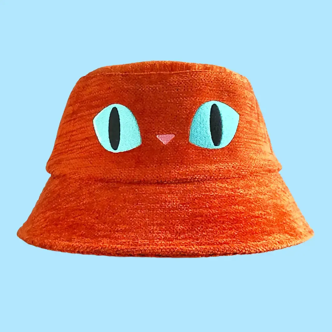 Hand woven bucket hat