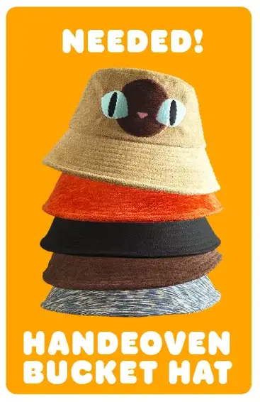 handwoven siamese cat bucket hat