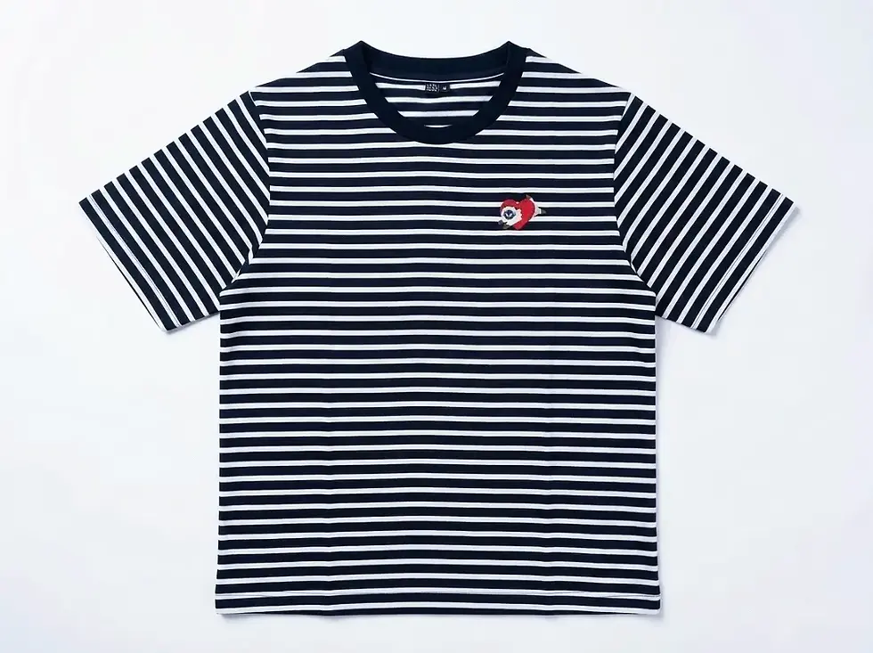 Heartbreaker Oversized T-Shirt - Navy Stripe | Baan Maew Maew