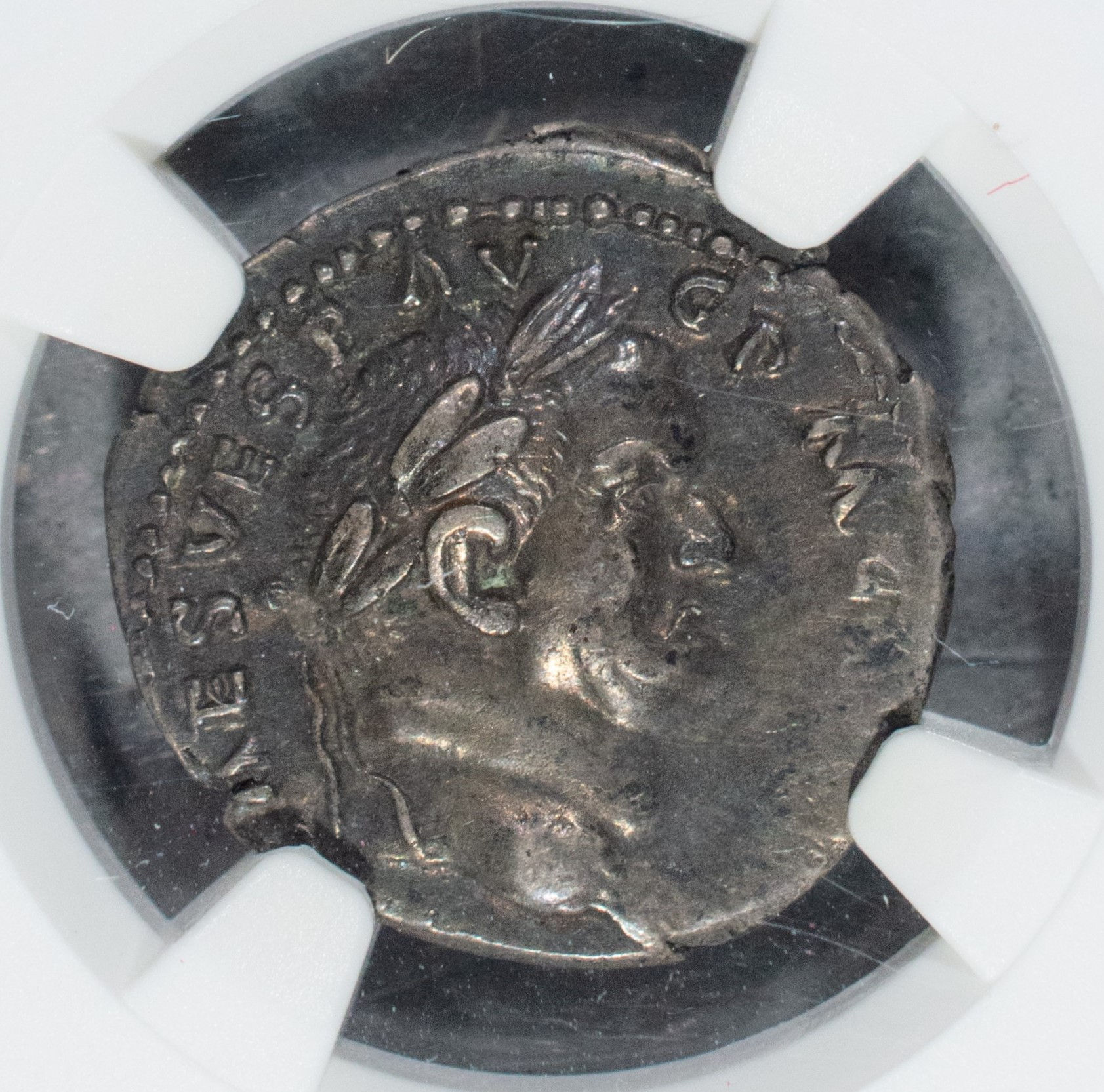 AD 69-79 AR Denarius Vespasian Imperial NGC Certified Ch XF Ancient Coins