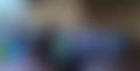 A group of teenagers of varying ages standing in a line at the front of the FLC. The girl closest to the camera is facing away, talking into the microphone.