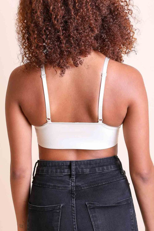 Thumbnail: Faux Leather Longline Bralette