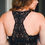 Thumbnail: Plus Size Floral Lace Halter Racerback Bralette