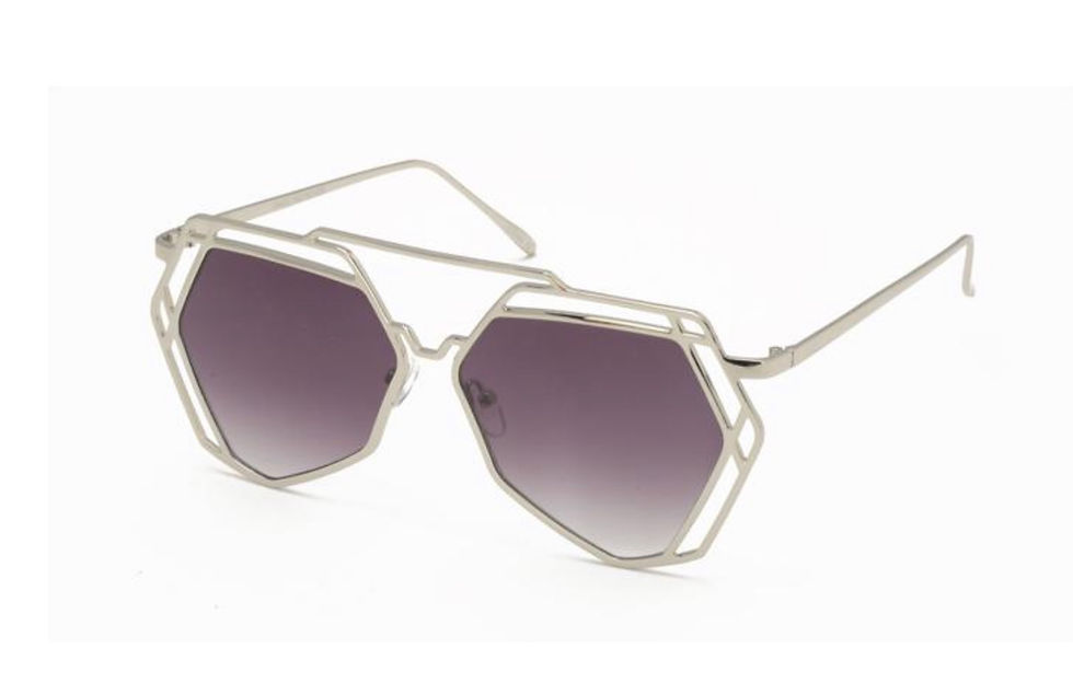 Thumbnail: YANA METAL GEOMETRIC FRAME SUNGLASSES