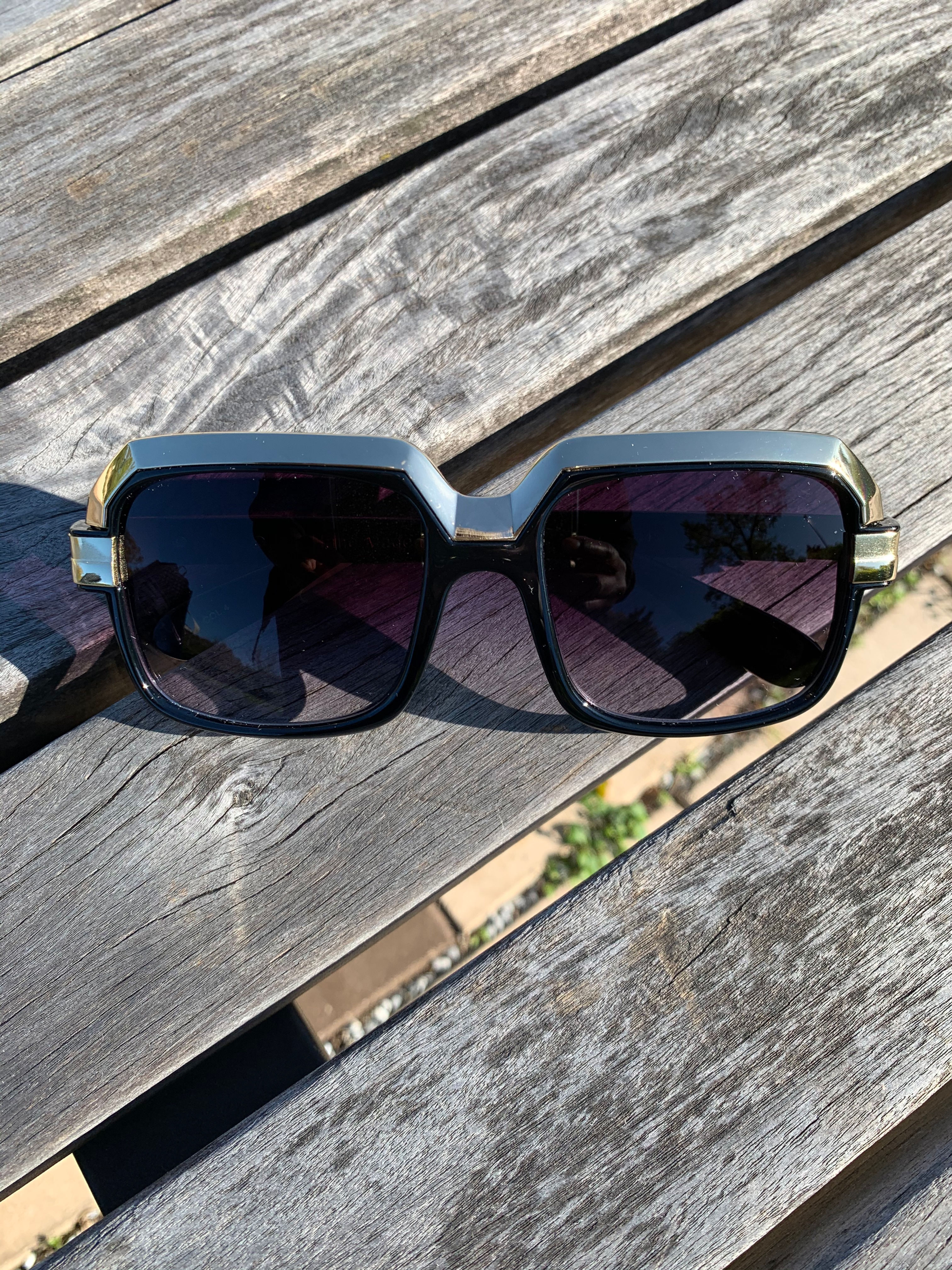 KAMERON RETRO SQUARE FRAME SUNGLASSES