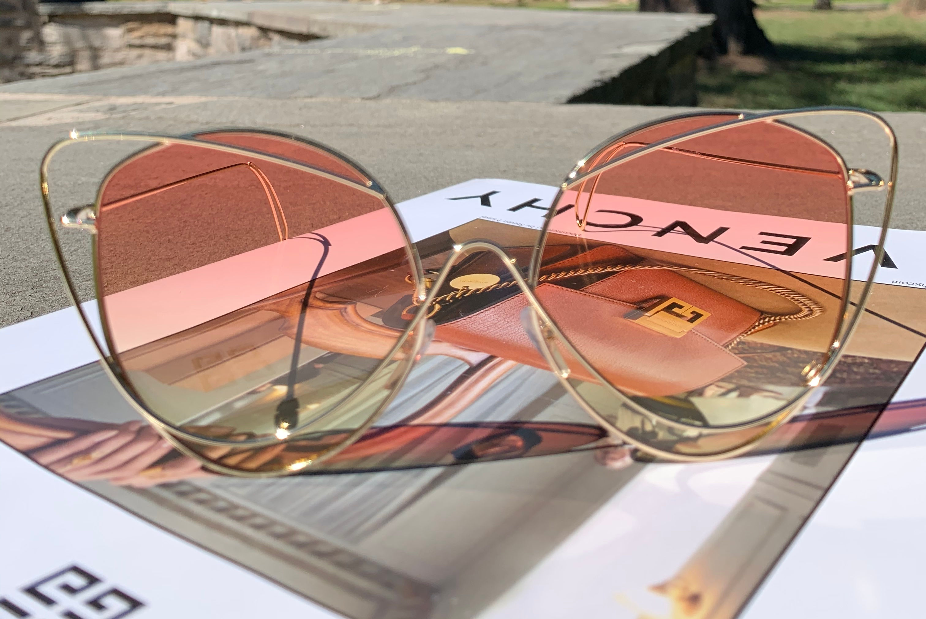 LISKA METAL GRADIENT LENS SUNGLASSES