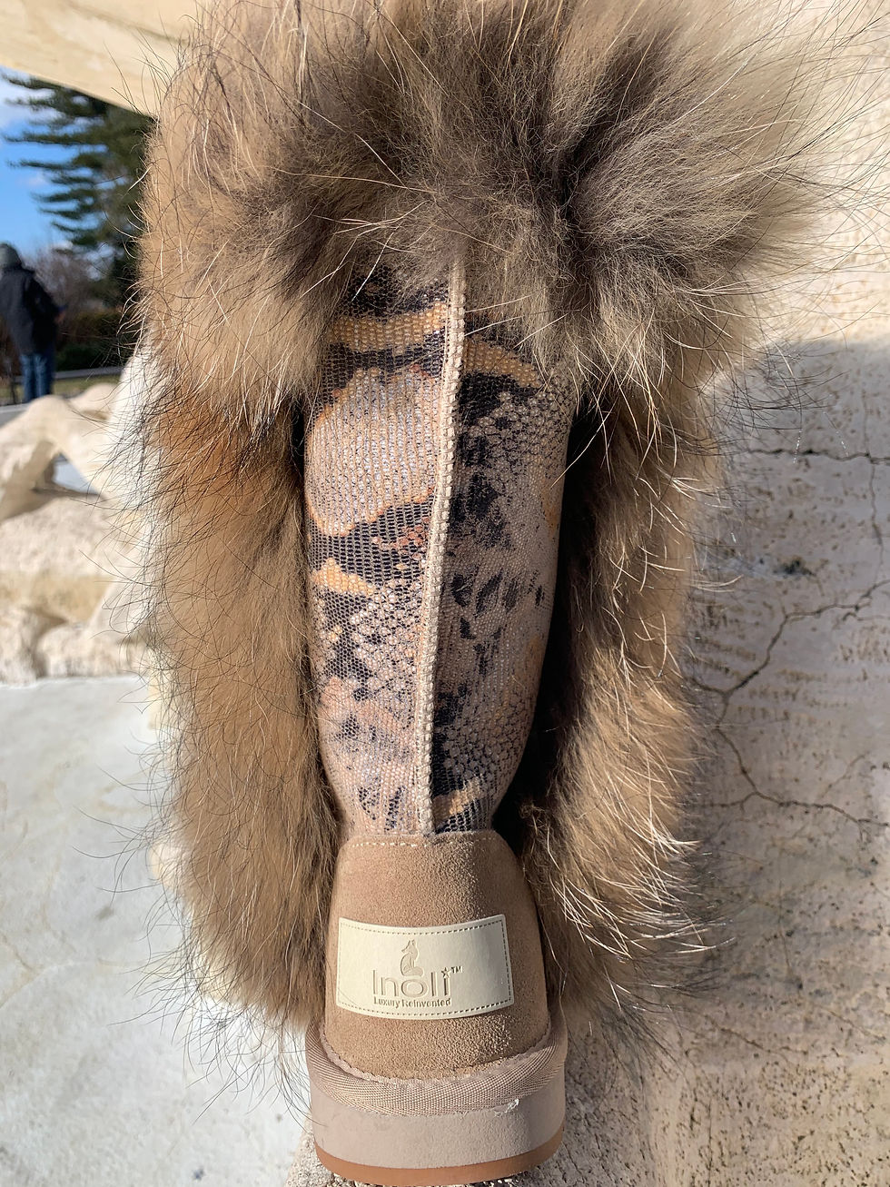Thumbnail: WAHIYA BOOT SHEEPSKIN & FUR BOOTS IN AFRICAN PYTHON