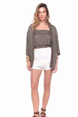 Kimono e Cropped Saquarema e Shorts Indira