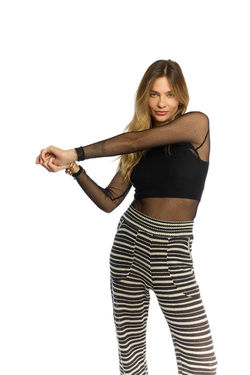 Blusa Skin Tule e Jogger Amanda Tricot